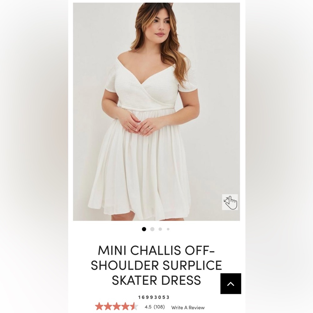 Mini Challis Off- Shoulder Surplice Skater Dress